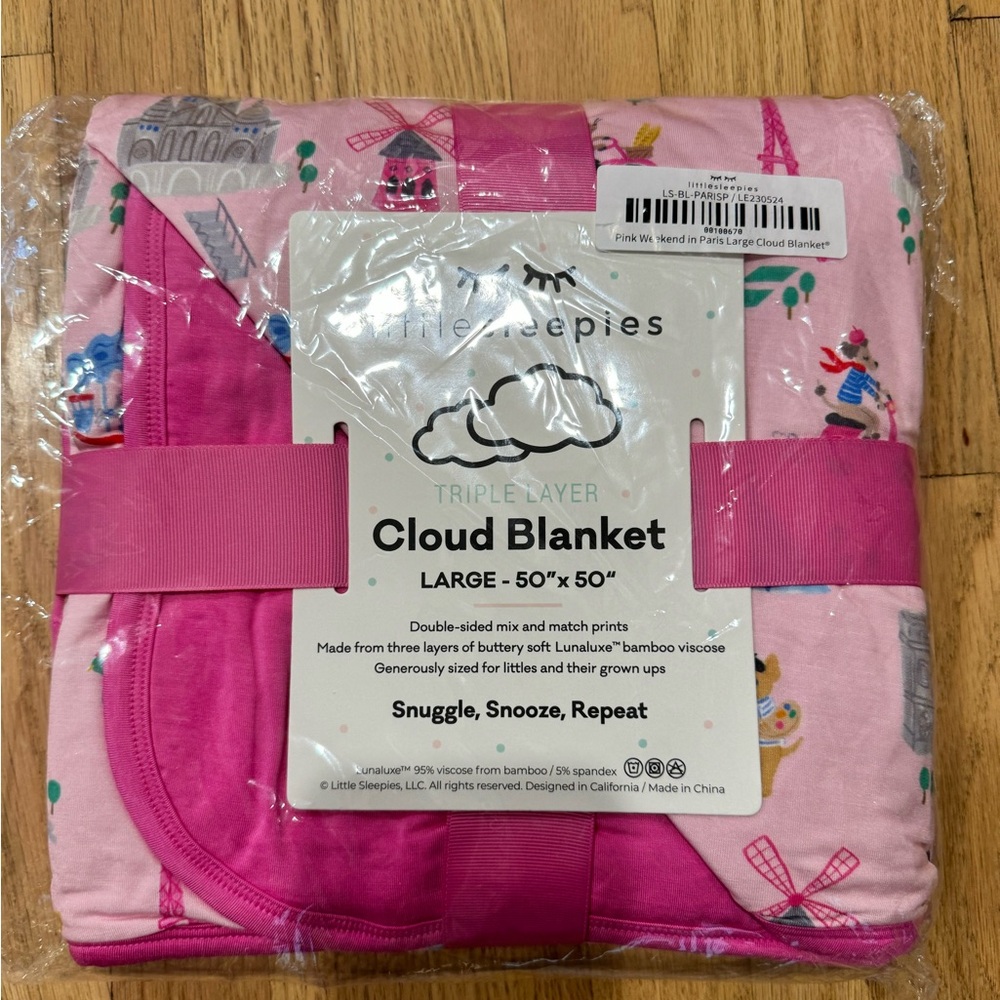 Little Sleepies | Weekend in Paris Large Cloud Blanket